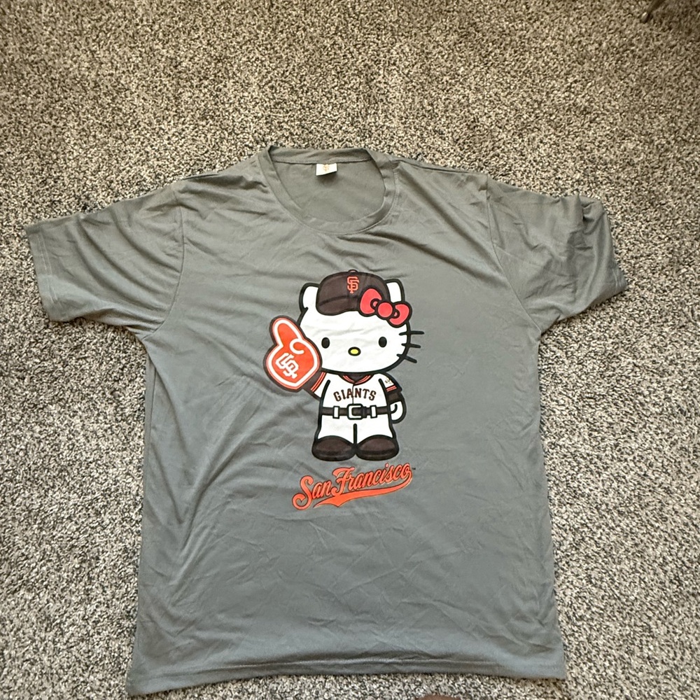 Kids Gray Hello Kitty Giants T-Shirt